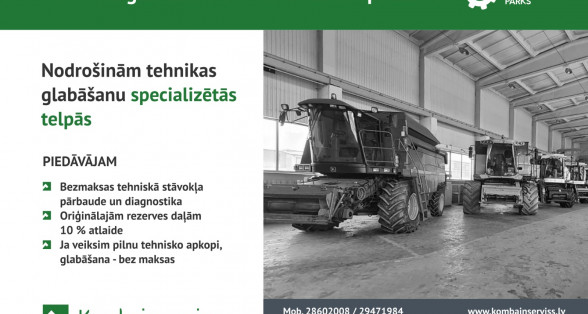 Tehnikas glabāšana un remonts starpsezonā